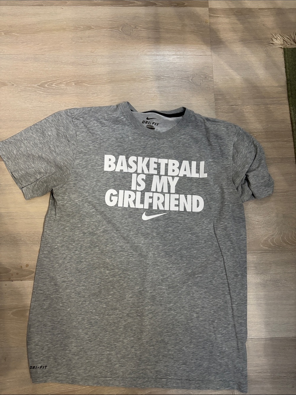 Nike Gray Short-Sleeve 'Basketball Is My Girlfriend' Tee